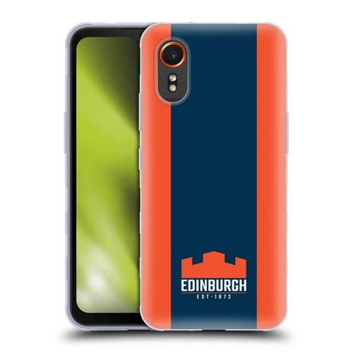 Edinburgh Rugby Logo Art Stripes Soft Gel Case for Samsung Galaxy Xcover7 5G