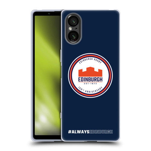 Edinburgh Rugby Graphics 150th Logo Soft Gel Case for Sony Xperia 5 V 5G