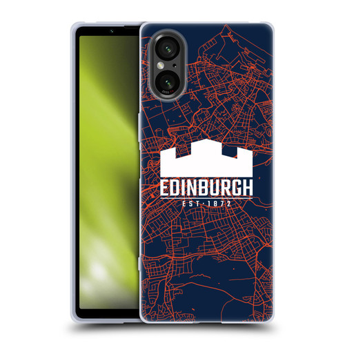 Edinburgh Rugby Graphics Map Soft Gel Case for Sony Xperia 5 V 5G