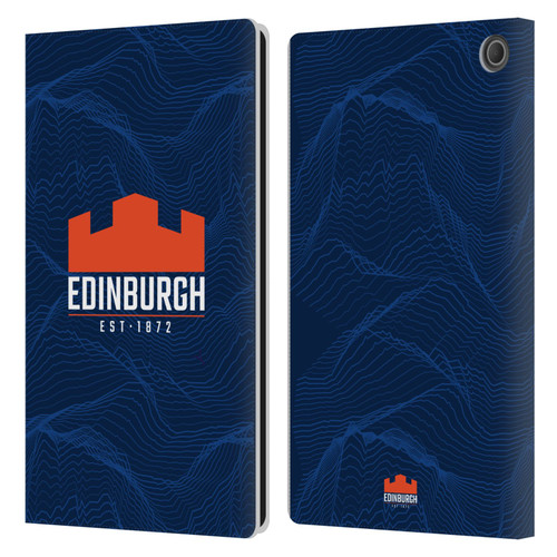 Edinburgh Rugby 2024/25 Crest Kit Home Leather Book Wallet Case Cover For Amazon Fire Max 11 2023