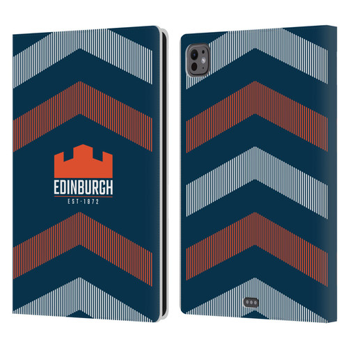 Edinburgh Rugby Logo Art Lines Leather Book Wallet Case Cover For Apple iPad Pro 11 M4/M5 2024/2025