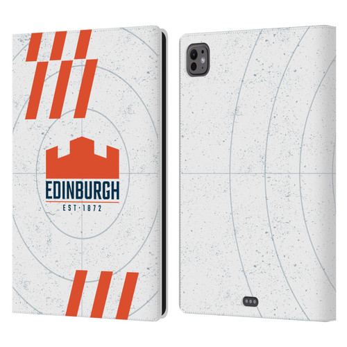 Edinburgh Rugby Logo Art White Leather Book Wallet Case Cover For Apple iPad Pro 11 M4/M5 2024/2025