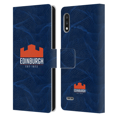 Edinburgh Rugby 2024/25 Crest Kit Home Leather Book Wallet Case Cover For LG K22
