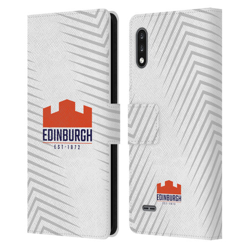 Edinburgh Rugby Graphic Art White Logo Leather Book Wallet Case Cover For LG K22