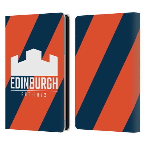 Edinburgh Rugby Logo Art Diagonal Stripes Leather Book Wallet Case Cover For Amazon Kindle Paperwhite 5 (2021)