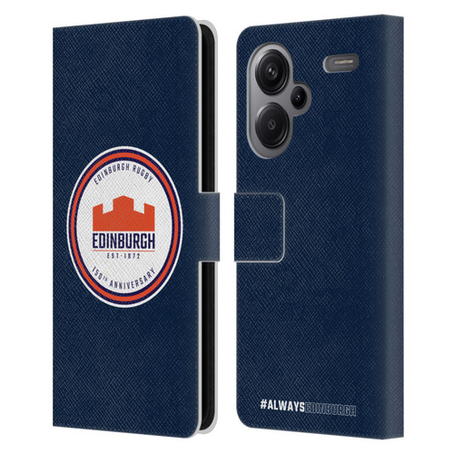 Edinburgh Rugby Graphics 150th Logo Leather Book Wallet Case Cover For Xiaomi Redmi Note 13 Pro Plus 5G