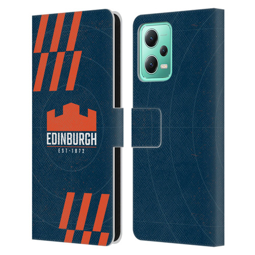 Edinburgh Rugby Logo Art Navy Blue Leather Book Wallet Case Cover For Xiaomi Redmi Note 12 5G