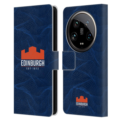 Edinburgh Rugby 2024/25 Crest Kit Home Leather Book Wallet Case Cover For Xiaomi 14 Ultra