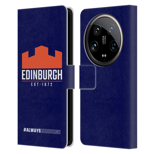 Edinburgh Rugby Logo 2 Always Edinburgh Leather Book Wallet Case Cover For Xiaomi 14 Ultra