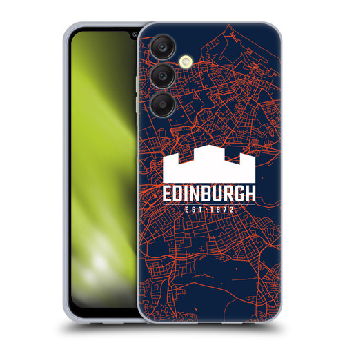 Edinburgh Rugby Graphics Map Soft Gel Case for Samsung Galaxy A25 5G