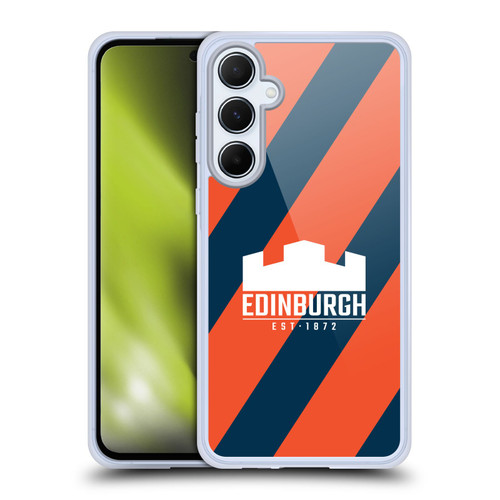 Edinburgh Rugby Logo Art Diagonal Stripes Soft Gel Case for Samsung Galaxy A55 5G