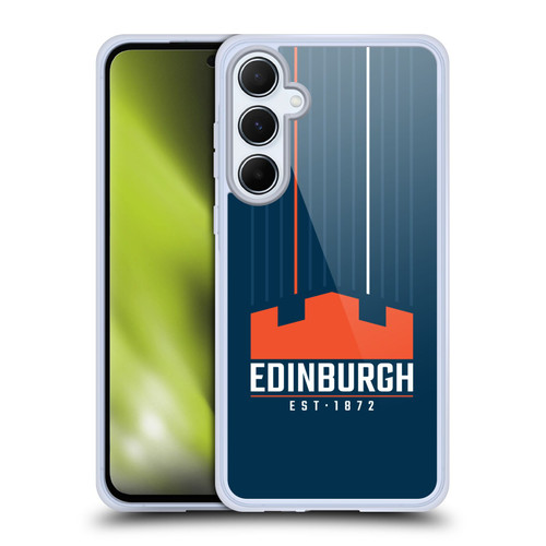 Edinburgh Rugby Logo Art Vertical Stripes Soft Gel Case for Samsung Galaxy A55 5G