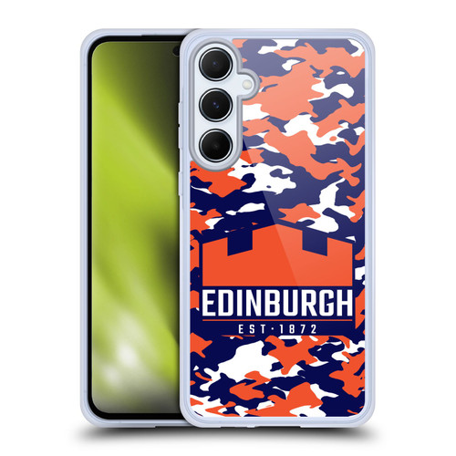 Edinburgh Rugby Logo 2 Camouflage Soft Gel Case for Samsung Galaxy A55 5G