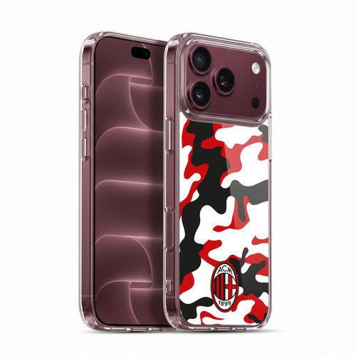 AC Milan Crest Patterns Camouflage Soft Gel Case for Apple iPhone 18 Pro Max