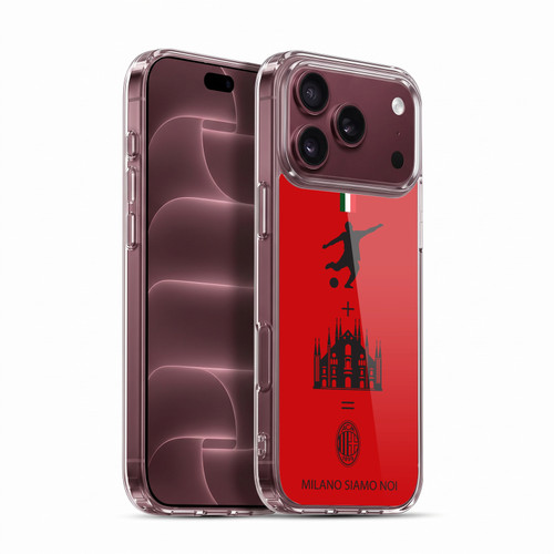 AC Milan Crest Patterns Red Soft Gel Case for Apple iPhone 18 Pro Max
