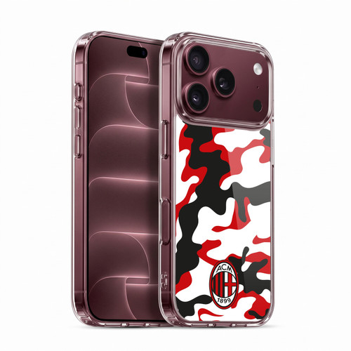 AC Milan Crest Patterns Camouflage Soft Gel Case for Apple iPhone 18 Pro