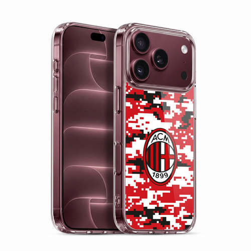 AC Milan Crest Patterns Digital Camouflage Soft Gel Case for Apple iPhone 18 Pro