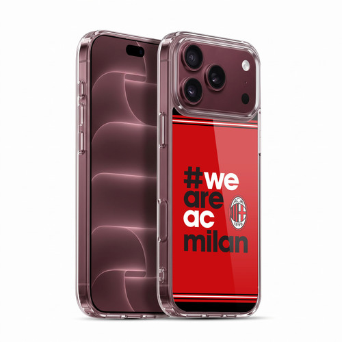 AC Milan Crest Stripes Soft Gel Case for Apple iPhone 18 Pro Max