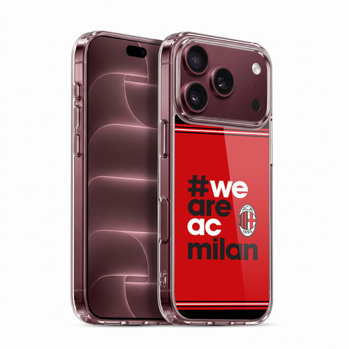 AC Milan Crest Stripes Soft Gel Case for Apple iPhone 18 Pro
