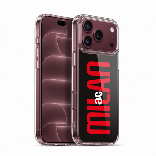 AC Milan Graphics Vertical Typography Soft Gel Case for Apple iPhone 18 Pro Max