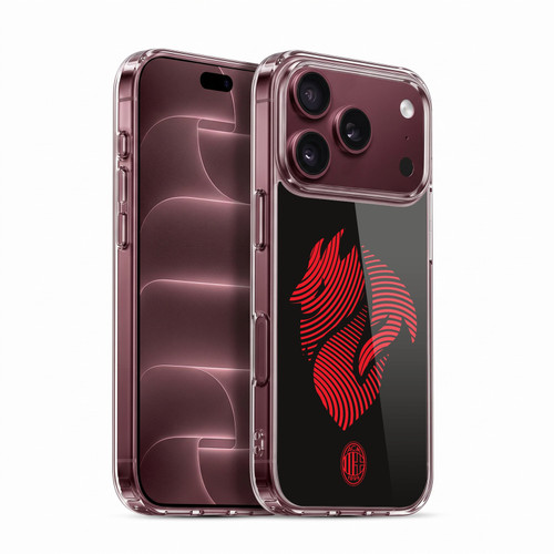 AC Milan Graphics Logo Soft Gel Case for Apple iPhone 18 Pro