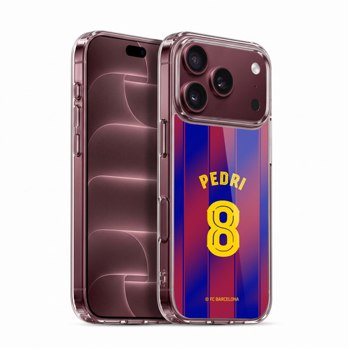 FC Barcelona 2025/26 Players Home Kit Pedri Soft Gel Case for Apple iPhone 18 Pro
