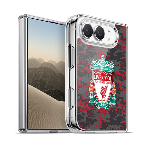 Liverpool Football Club Digital Camouflage Club Colours Crest Soft Gel Case for Apple iPhone Duo