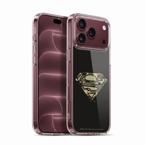 Superman DC Comics Logos Camouflage Soft Gel Case for Apple iPhone 18 Pro Max