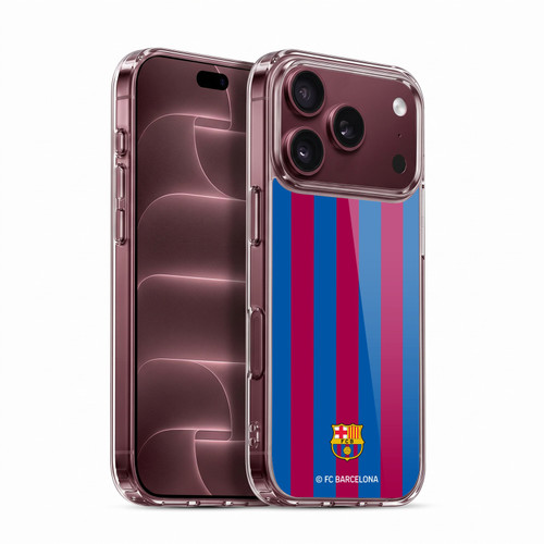 FC Barcelona Crest Stripes Soft Gel Case for Apple iPhone 18 Pro