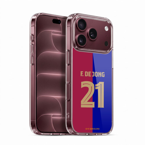 FC Barcelona 2024/25 Players Home Kit Frenkie de Jong Soft Gel Case for Apple iPhone 18 Pro