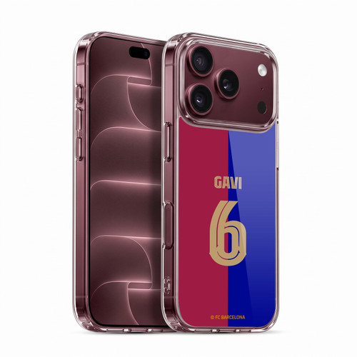 FC Barcelona 2024/25 Players Home Kit Gavi Soft Gel Case for Apple iPhone 18 Pro