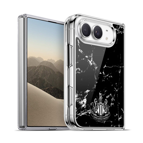 Newcastle United Football Club Crest Black Marble Soft Gel Case for Apple iPhone Duo