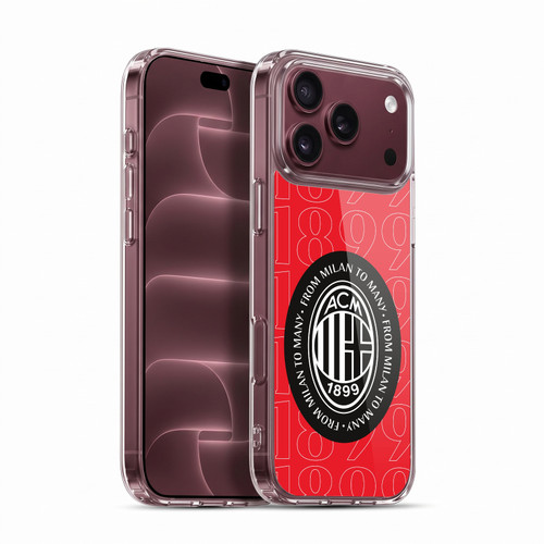 AC Milan Art 1899 Black Logo Soft Gel Case for Apple iPhone 18 Pro Max