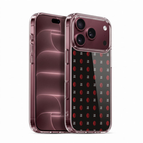 AC Milan Art Pattern Logo Soft Gel Case for Apple iPhone 18 Pro