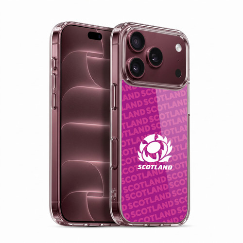 Scotland Rugby Graphics Logo Purple Soft Gel Case for Apple iPhone 18 Pro
