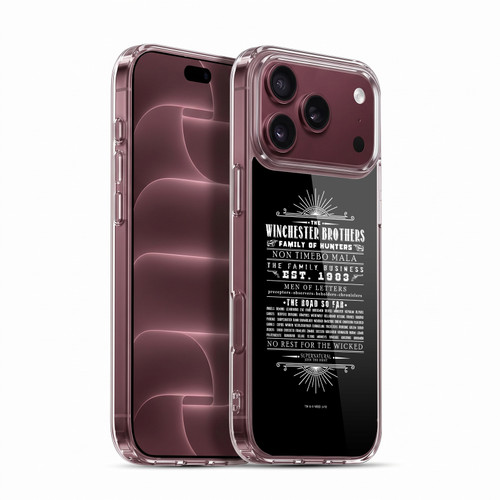 Supernatural Vectors Winchester Brothers Soft Gel Case for Apple iPhone 18 Pro Max