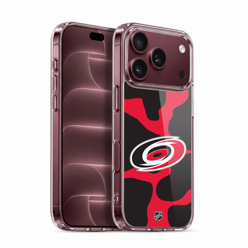 NHL Carolina Hurricanes Cow Pattern Soft Gel Case for Apple iPhone 18 Pro