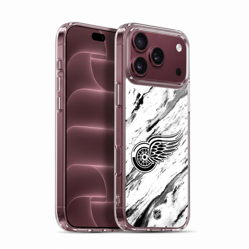 NHL Detroit Red Wings Marble Soft Gel Case for Apple iPhone 18 Pro Max