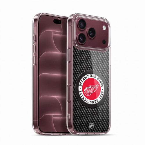 NHL Detroit Red Wings Puck Texture Soft Gel Case for Apple iPhone 18 Pro Max