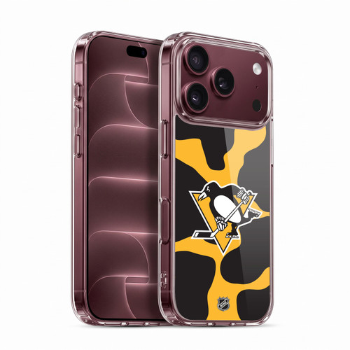 NHL Pittsburgh Penguins Cow Pattern Soft Gel Case for Apple iPhone 18 Pro