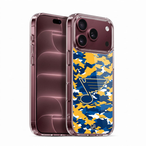 NHL St Louis Blues Camouflage Soft Gel Case for Apple iPhone 18 Pro