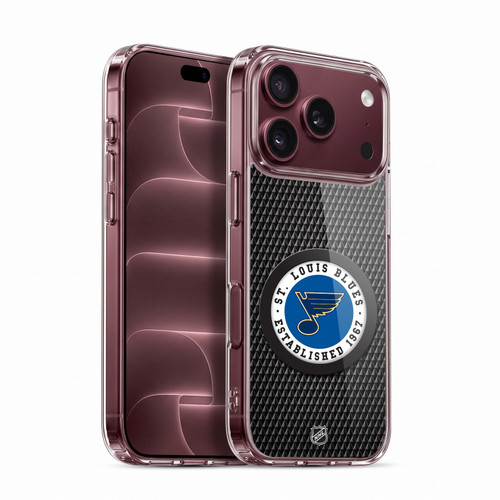 NHL St Louis Blues Puck Texture Soft Gel Case for Apple iPhone 18 Pro