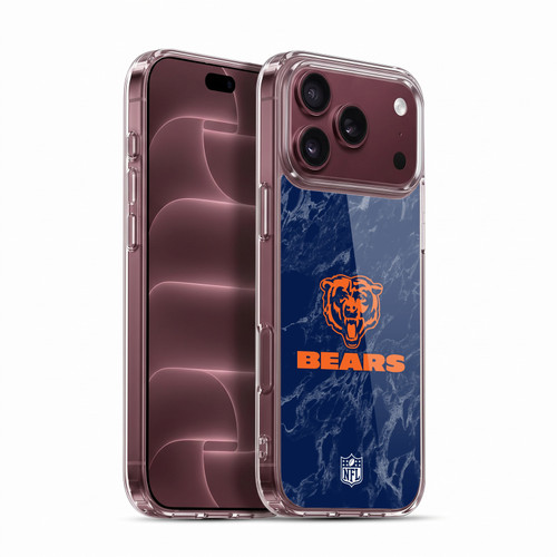 NFL Chicago Bears Graphics Coloured Marble Soft Gel Case for Apple iPhone 18 Pro Max