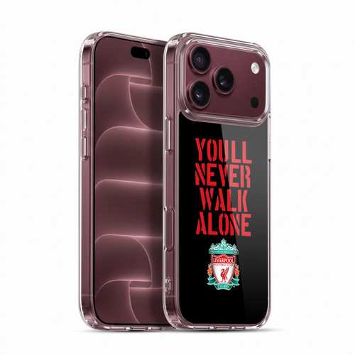 Liverpool Football Club Crest You'Ll Never Walk Alone Stencil Black Soft Gel Case for Apple iPhone 18 Pro Max