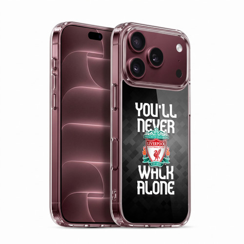 Liverpool Football Club Crest You'Ll Never Walk Alone Grey Pixel Plain Soft Gel Case for Apple iPhone 18 Pro