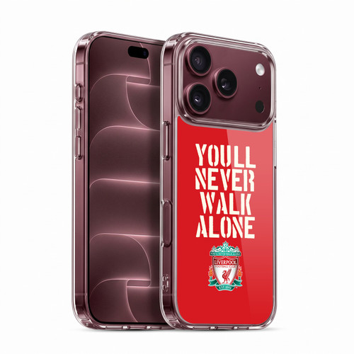 Liverpool Football Club Crest You'Ll Never Walk Alone Stencil Red Soft Gel Case for Apple iPhone 18 Pro