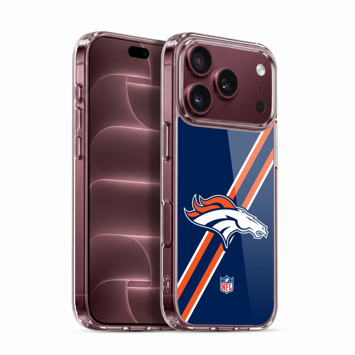 NFL Denver Broncos Logo Stripes Soft Gel Case for Apple iPhone 18 Pro
