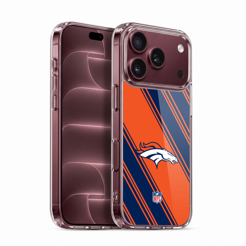 NFL Denver Broncos Artwork Stripes Soft Gel Case for Apple iPhone 18 Pro