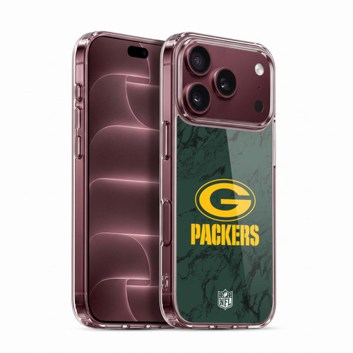 NFL Green Bay Packers Graphics Coloured Marble Soft Gel Case for Apple iPhone 18 Pro