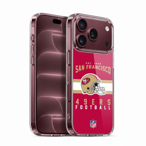 NFL San Francisco 49ers Graphics Helmet Typography Soft Gel Case for Apple iPhone 18 Pro